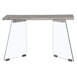 DKD Home Decor Consola Gris Claro Transparente Cristal y MDF 120 x 40 x 76 cm Precio: 130.78999989. SKU: S3034391