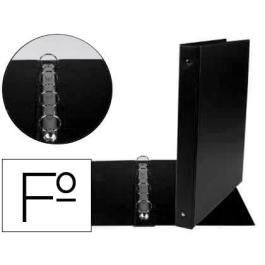 Liderpapel Carpeta 4 Anillas 25 mm Folio Plástico Negro Precio: 6.50000021. SKU: B1GQQ8MKBT