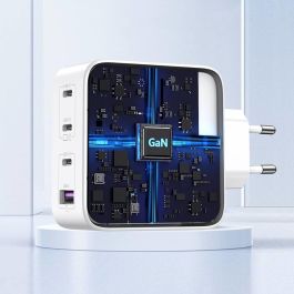 UGREEN 15337 Cargador de pared 100W GaN Tech con 3 USB-C y USB-A Carga Rápida QC 4+ Power Delivery 3.0 Blanco