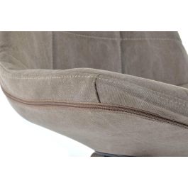 DKD Home Decor Silla Scandi Marrón Natural Pino Poliéster Algodón Desmontable 55x85x47 cm, Altura Asiento 51cm (2 Unidades)