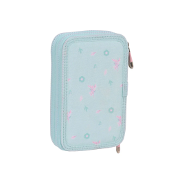 Plumier Doble Moos Garden Turquesa 12.5 x 19.5 x 4 cm (28 piezas)