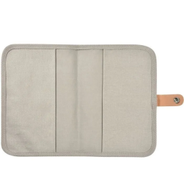 Beaba BEA1694050836799 Funda para libro de salud de lona gris perla