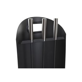 DKD Home Decor Chimenea Moderno Negro Acero Inox Set de 3 Piezas 2 x 11 x 51 cm