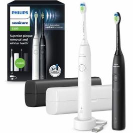 Philips HX7109/01 Cepillo de dientes eléctrico Sonicare Mango doble Serie 5300 Blanco y negro