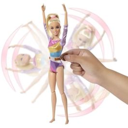 Barbie HRG52 Muñeca Gimnasta Articulada con Barra de Equilibrio y 11 Accesorios