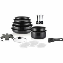 Batería de cocina - Todo tipo de fuegos, incluida inducción - ART & CUISINE - AC1824 - Aluminio - 18 piezas - Antiadherente - Mango extraíble Precio: 92.95000022. SKU: B134K5VH3D