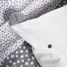 Today TOD3574641208295 Juego de cama Funda Nórdica 140x200 cm + 2 Fundas Almohada 63x63 cm para 1 persona FUNNY2.6 Gris