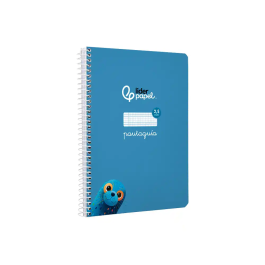 Liderpapel Cuaderno Espiral A5 Pautaguía Tapa Blanda 40 Hojas 75gr Cuadro Pautado 2,5mm Color Azul