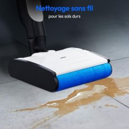 Medion Limpiador de Suelos Duros Inalámbrico H10 con Cepillo Giratorio, Auto-Limpieza y Pantalla LED