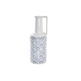 DKD Home Decor Jarrón Decorativo Estilo Mediterráneo de Porcelana Blanco y Azul 30 cm de Alto, 14x14 cm y 1.17 kg Precio: 9.78999989. SKU: S3030936