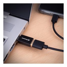 Sharkoon OfficePal Adaptador USB-A a USB-C / USB-C a USB-A USB 3.2 Gen 1 Negro 2 Piezas