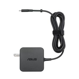 ASUS AC65-00 Adaptador de Corriente para Portátil USB Tipo-C 65W (20V) Power Delivery 3.0. Diseño Compacto, Negro.