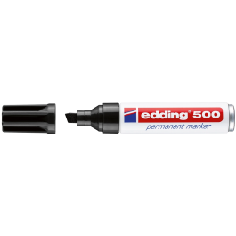 Edding Marcador Permanente 500 Negro (Set de 10) Ideal para Todo Tipo de Materiales (Set de 10)