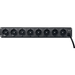 Algamlight Regleta Dispatch 8 Canales con Interruptor Iluminado y Enchufe Europeo 2U 19" 12A 3000W 240V