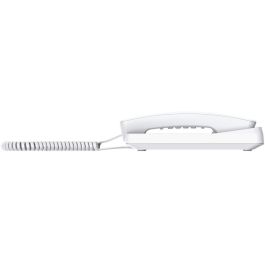 Gigaset DESK 200 Teléfono Analógico con Cable, 10 Entradas de Memoria, Montaje Escritorio/Pared, Color Blanco