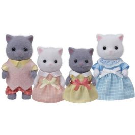 Sylvanian Families Set de 4 Figuras Articuladas Familia Gatos Persas: Mamá, Papá, Hijo e Hija con Ropa Removible Precio: 39.69000013. SKU: S7158443