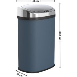 Cubo de basura automático para cocina - MAJESTIC - KITCHEN MOVE - 58 L - Acero inoxidable gris mate con reborde