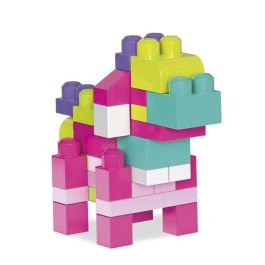 Mattel Bolsa Construccion Mega Blocks 60 Piezas Rosa