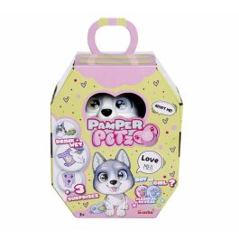 Smoby AAABK62987 Pamper Petz Husky para adoptar, con 4 accesorios, articulado y hace pipí, +3 años