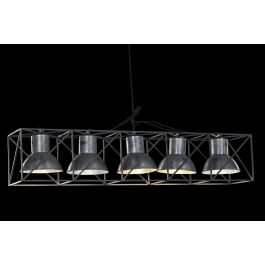 DKD Home Decor Lámpara Techo Metal Gris Negro 24 x 24 x 115 cm