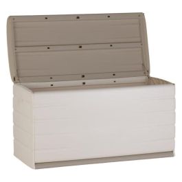 Plastiken Arcón Multiusos 350L con Ruedas y Cerradura para Exterior/Interior - Beige
