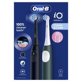 Cepillo de Dientes Eléctrico Oral-B IO2 DUO Negro Verde (2 Unidades)