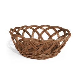 Inde Cesta para Pan Oval de PP Rattan 18 cm x 13 cm x 8.2 cm