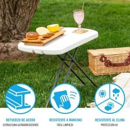 Mesa auxiliar plegable regulable 3 posiciones lifetime 66x46xh61/71 cm Mesa auxiliar plegable regulable 3 posiciones lifetime 66x46xh61/71 cm