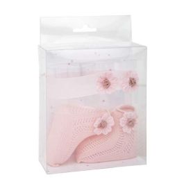 Muñecas Arias Set Calcetines Rosa con Cinta para la Cabeza para Niñas 3-99 años