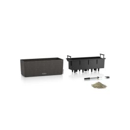 Lechuza LEC4008789156525 Jardinera Balconera Stone 50 Todo en Uno Negro