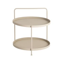 Mesita Beige Metal 56 X 56 X 60 cm