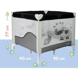 BAMBISOL - Parque/Cuna Plegable para Bebé 90x90cm con 2 Niveles para Dormir - Bolsa de Transporte, Zona de Juegos