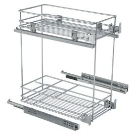 VIBO Partner M450 Botellero y Cesta Cromado con Guía Hettich Muss de Extensión Parcial y Fijación Lateral Precio: 36.79000039. SKU: B166HRY4G9