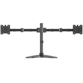 AISENS - SOPORTE DE MESA CON PEANA ECO GIRATORIO E INCLINABLE PARA MONITOR/TV 20KG (3 PIVOTES, 2 BRAZOS) DE 17-35, NEGRO