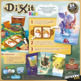 Asmodee LIBELLUD Dixit Kids ASM3558380121282 - Juego cooperativo de mesa familiar, asociación de imágenes, 84 tarjetas ilustradas, para niños a partir de 6 años, Idioma francés