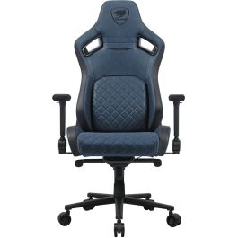 Cougar Silla Gaming Defensor S Navy Blue F Silla para videojuegos universal, 150 kg, Asiento acolchado, Respaldo tapizado, Color Azul y Negro
