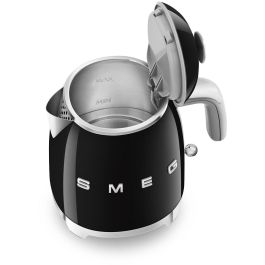Smeg KLF05BLEU Mini Hervidor de Agua Negro, 0,8 L, 1400 W, Acero Inoxidable