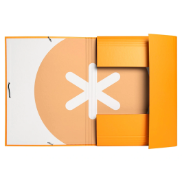 Antartik Carpeta con Gomas Tres Solapas Cartón Forrado A4 Color Mostaza 215x315 mm