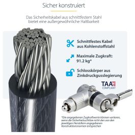 Videocámara de Vigilancia Startech UNIVKA25-LAPTOP-LOCK