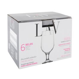 Lav Set 6 Copas Cerveza 375 cc Ø7x17 cm (4 Cajas)