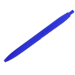 Liderpapel Bolígrafo Retráctil con Clip, Punta 1 mm, Tinta Azul, Acabado Soft Touch, Cuerpo Azul