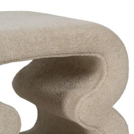 Puf Beige Tejido Salón 45 X 42 X 42 cm