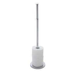 Wenko Portarrollos de pie 2 en 1 acero inoxidable con espacio para 4 rollos repuesto