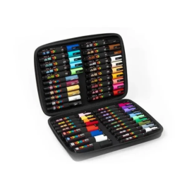 POSCA 304222304 Maletín Premium de 40 Rotuladores Marcadores para Todas las Superficies, 4 Tamaños de Punta Surtidos