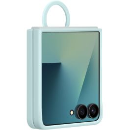 Samsung Galaxy Flip7 Ring Case Funda de Silicona Light Cyan