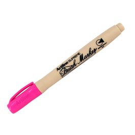 Rotulador Artline Supreme Brush Epfs Pintura Base De Agua Punta Tipo Pincel Trazo Fino Rosa 12 unidades