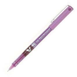 Pilot Roller Tinta Líquida V-5 Hi-Tecpoint Violeta, Punta 0.5 mm, Mecanismo VSystem