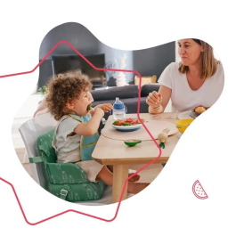 Badabulle Trona Portátil Plegable Compacta Universal Oso para Niños de 6 a 36 Meses