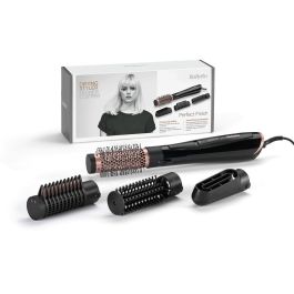Babyliss Perfect finish - Cepillo de aire iónico 1000W, 2 temperaturas, botón de aire frío, neutraliza electricidad estática, cepillo térmico de 38mm y puas suaves de 20mm