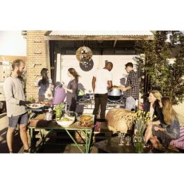 Weber Q 1400 Parrilla Eléctrica de Pie, Barbacoa Compacta y Fácil de Usar con Conexión Instantánea, Ideal para Balcones